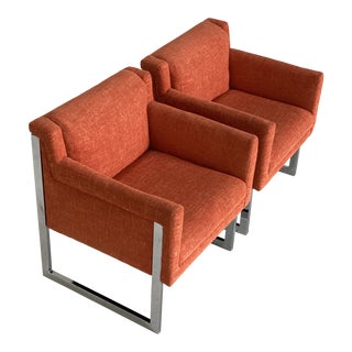 1960s Mid Century Newly Reupholstered Occasional Chairs - a Pair For Sale