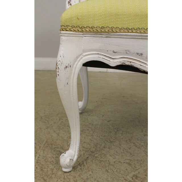 Stunning Pair Decorator Upholstered Modern French Armchairs For Sale - Image 11 of 13