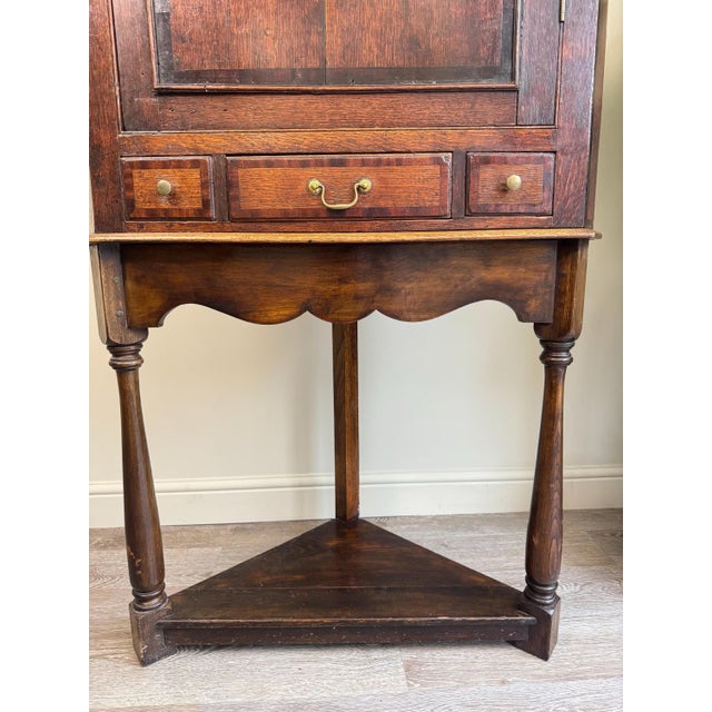 Georgian Oak Corner Cabinet For Sale - Image 4 of 14