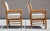 Ornamental & Decorative Materials Vintage Faux Bamboo Armchairs on Casters – Pair of Hollywood Regency / Campaign Style Lounge Chairs For Sale - Image 7 of 15