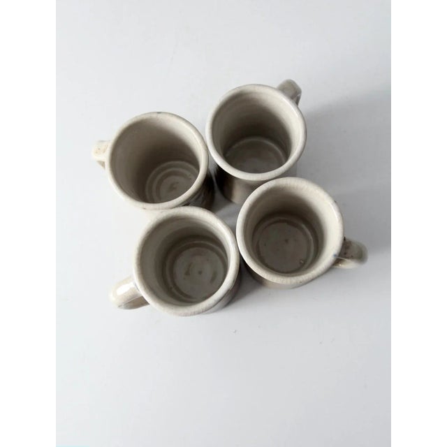 Vintage Studio Pottery Mugs Sety of 4 For Sale - Image 9 of 13