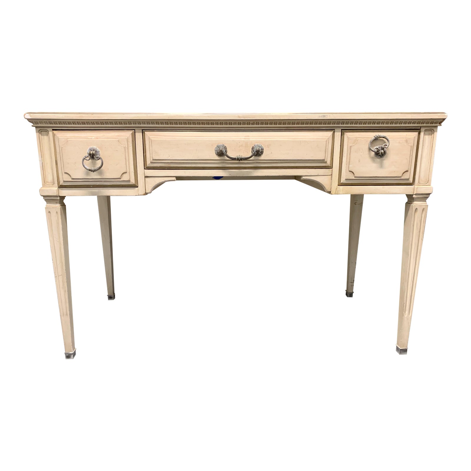 1960s Davis Antique White/Gold Writing Desk Chairish