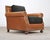Italian Ralph Lauren Italian Aran Isles Leather Mahogany Club Chair For Sale - Image 3 of 18