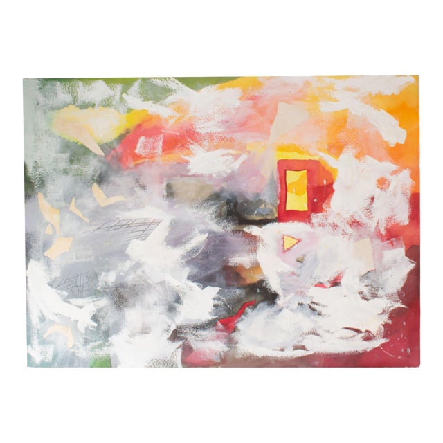 Mixed Media Painting and Collage by Anthony Lewis Popcheff For Sale