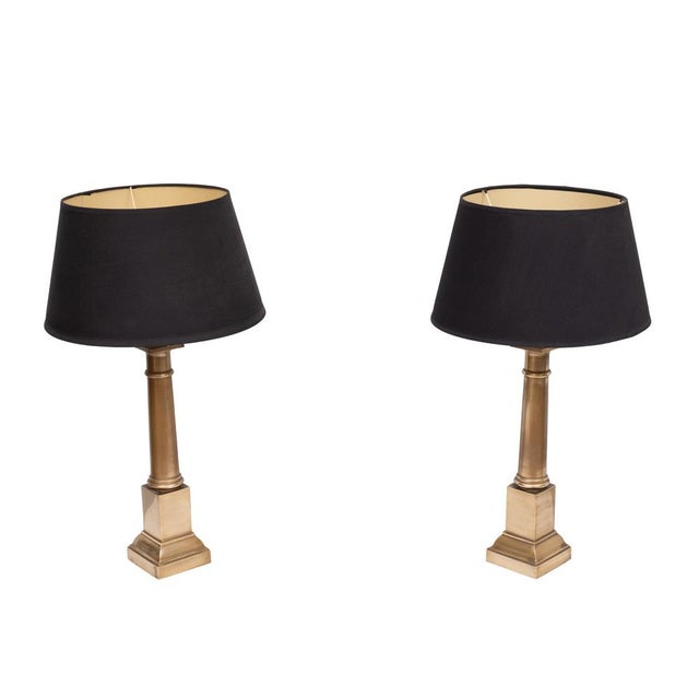 Doric Column Table Lamps in Bronze, France, 1960s, Set of 2 For Sale - Image 4 of 11