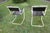 Mid-Century Iron and Wood Painted Garden Chairs, Set of 2 For Sale - Image 6 of 11