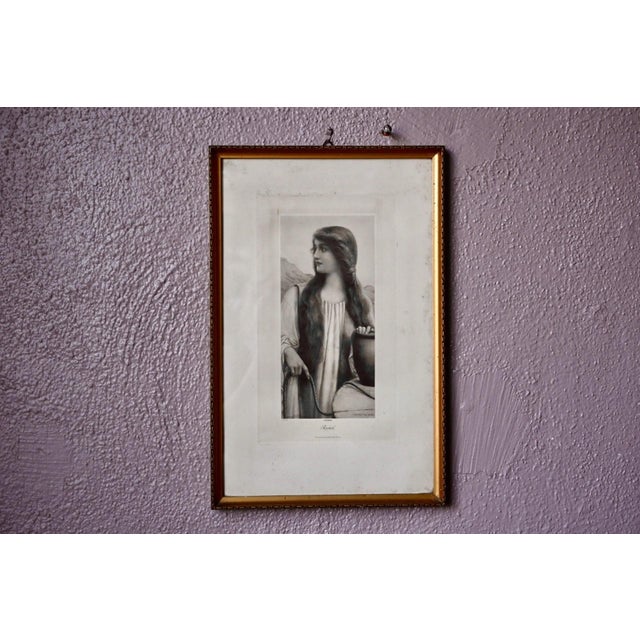 This superb pair of antique mirrored prints depicts Ruth and Rahel (Rachel), after the British artist Henry Ryland...