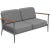 Nature grey sofa by mowee dimensions: d85 x w151 x h81 cm (seat height 42 cm). Material: aluminum, upholstery and iroko...