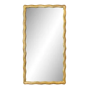 Matthew Izzo Home Kylo Wavy Brass Rectangular Wall Mirror