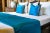 Indian Turquoise Silk Blend Duvet Cover For Sale - Image 3 of 6