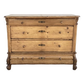 Pine Louis-Philippe Style Chest of Four Drawers For Sale
