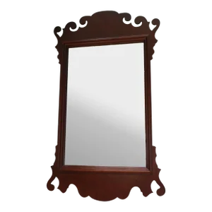 Vintage Hitchcock Newfield Solid Cherry Beveled Wall Mirror