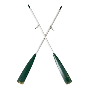 Vintage Painted Wooden Oars Pair