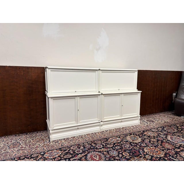 Low English White Bookcase from Globe Wernicke For Sale - Image 18 of 18