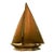 Vintage Solid Brass Sailboat Sculpture Nautical Coastal Maritime Decor 7” Heavy For Sale