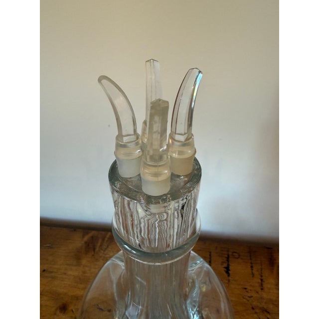Vintage 4~Chamber Decanter, Made in France For Sale - Image 4 of 8