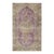 Distressed Vintage Runner in Purple With Beige Floral Medallion, by Rug & Kilim For Sale