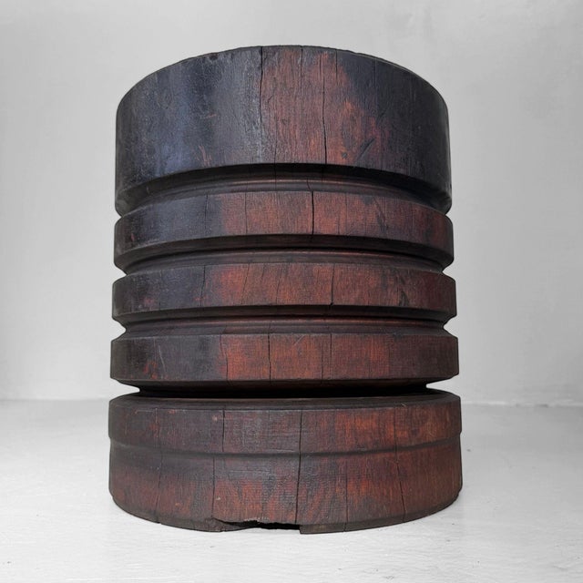 Industrial Japanese Wooden Interior Object, 1950 For Sale - Image 11 of 11