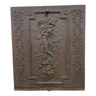 Rare 19th-Century Figural 'Orientalist' Cast Iron Summer Cover — New Orleans Estate 21.5" W X 26" H For Sale