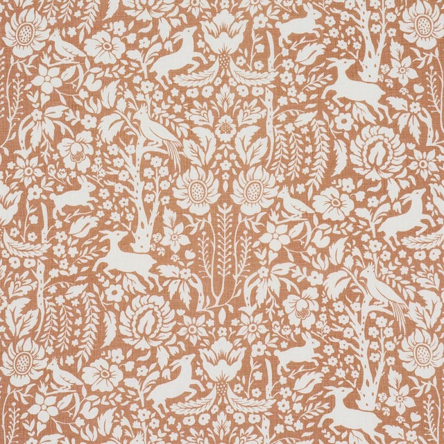 Schumacher Deerfield Fabric In Spice For Sale