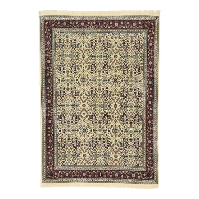 Vintage Turkish Harker Millefleur Rug, 07'07 X 10'09 For Sale