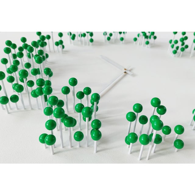 Wood "Mocap" (White-Green) Illusionistic Wall Clock / Wall-Sculpture For Sale - Image 7 of 10