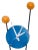 Wonderful, whimsical, minimalistic, signed Rick Martin Tall Sculptural PostModern Desk or Mantle Clock This functional...