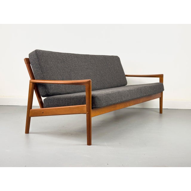 Danish Teak and Wool 3-Seater Sofa, 1960s For Sale - Image 18 of 18