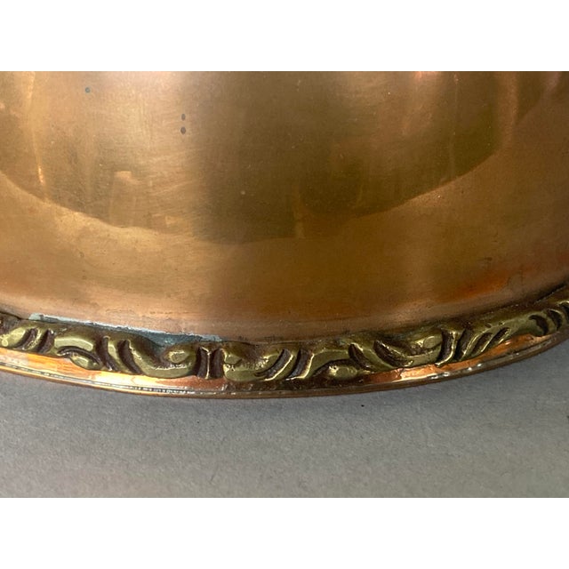 1980s Mexican Solid Copper and Brass Teapot For Sale - Image 4 of 5