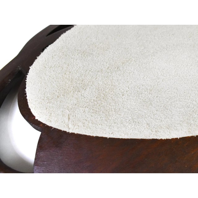 Hand Carved Solid Wood Leaves Fruit Design Tray Centerpiece For Sale - Image 11 of 12