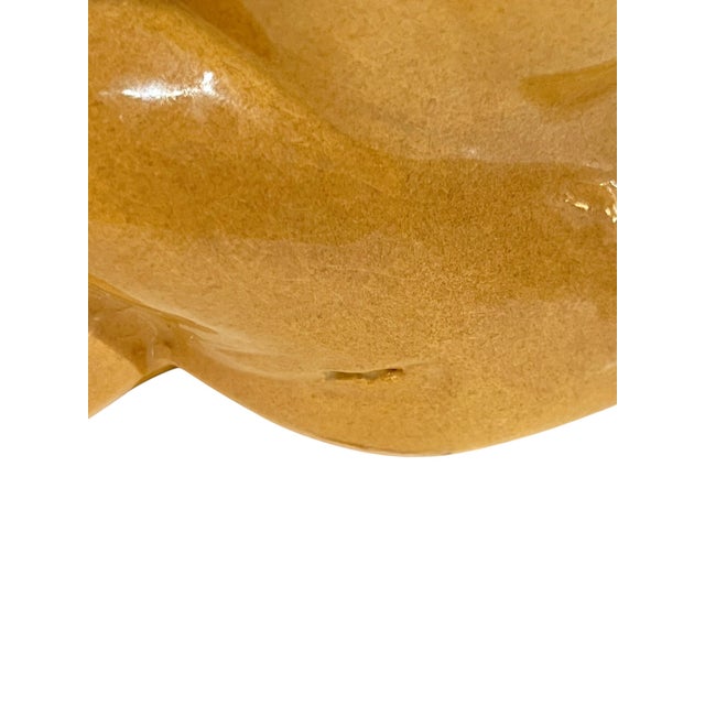 Vintage Mid Century Ceramic Lion Cub Statue For Sale - Image 14 of 15