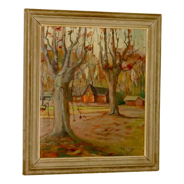 Olle Farla, Autumn, 1960s, Oil on Panel, Framed For Sale