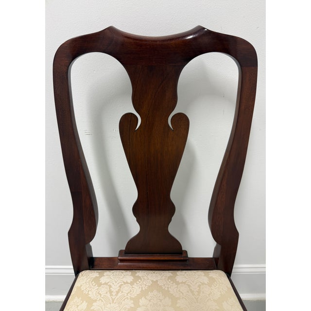 Wood Henkel Harris 110s 29 Solid Mahogany Queen Anne Dining Side Chair - Pair A For Sale - Image 7 of 12