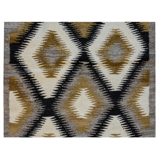 Bold Mid-20th Century Navajo Style Rug For Sale - Image 4 of 9