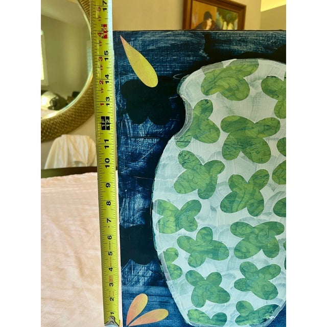 Richard Hutter Original Painting Mixed Media Collage Ginger Jar Fine Art 16x12 For Sale In San Francisco - Image 6 of 8