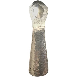 Hammered Silver Shoe Horn For Sale