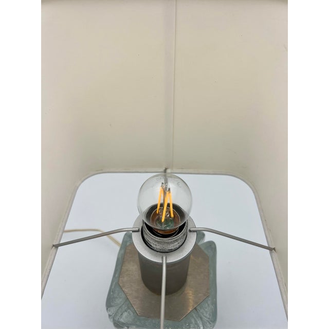 1970s Mid-Century Glass Table Lamp, Italy, 1970s For Sale - Image 5 of 8