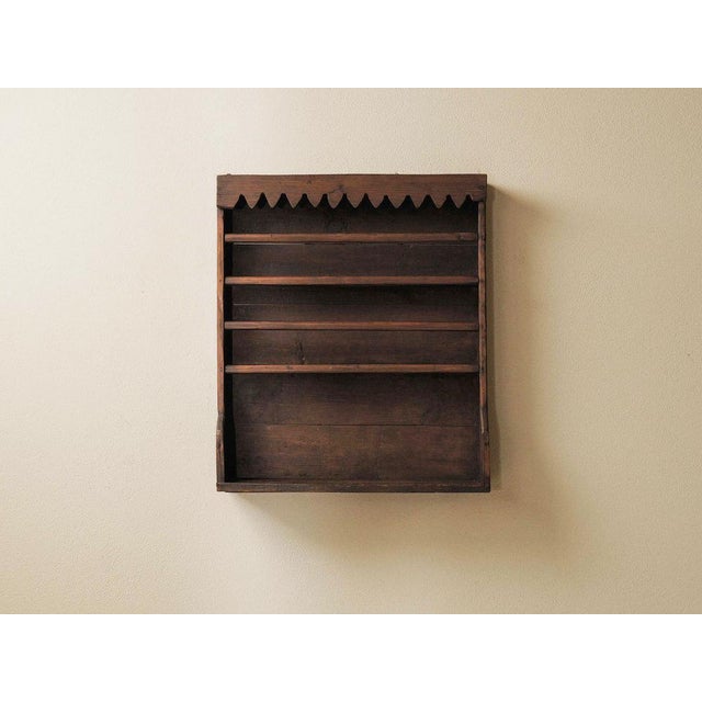 Antique French Folk Art Wall Shelf in Wood, 1900 For Sale - Image 12 of 12