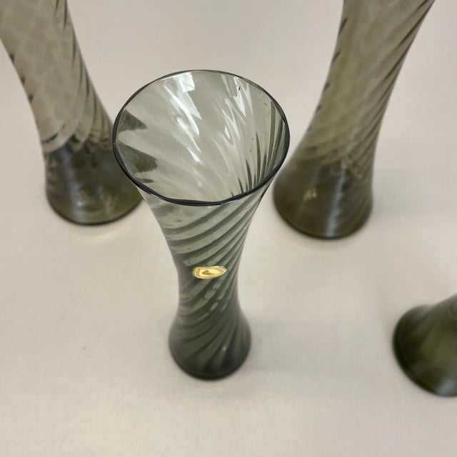 Hand Blown Crystal Glass Vases from Alfred Taube, Germany, 1960s, Set of 4 For Sale - Image 10 of 18