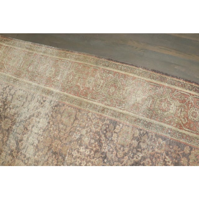 Early 20th Century Square Distressed Persian Mahal Carpet - 9' x 10'4" For Sale In New York - Image 6 of 9