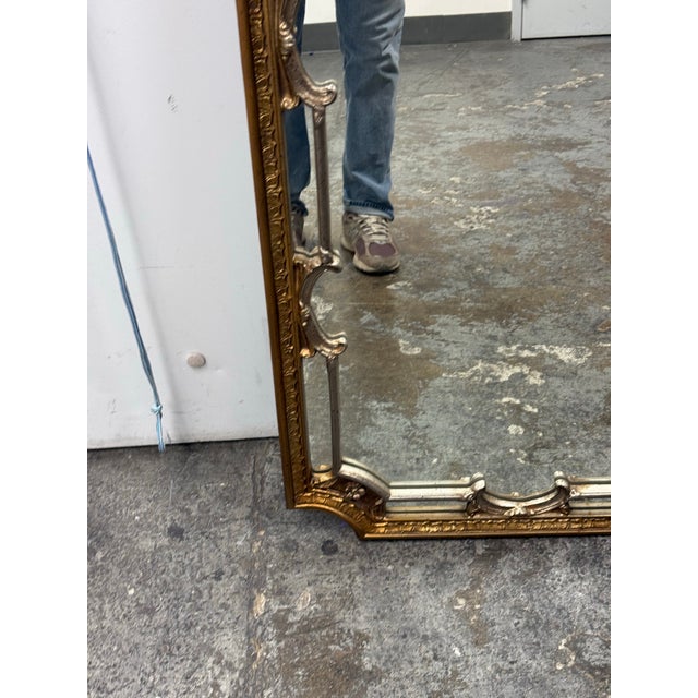 Louis XV Style Gilt Baroque Wall Mirror, Vintage For Sale In San Francisco - Image 6 of 12