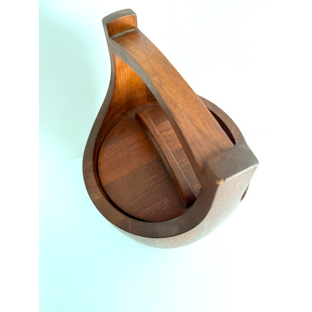 Brown 1950s Mid-Century Modern Dansk Teak “Congo” Ice Bucket For Sale - Image 8 of 12
