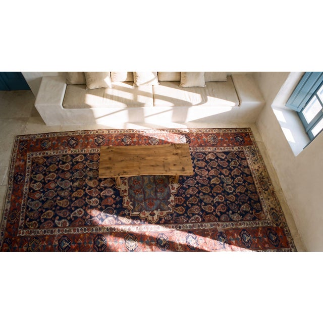 Wonderful Red and Black Color With Paisley Pattern Antique Caucasian Karabagh Rug For Sale - Image 13 of 15