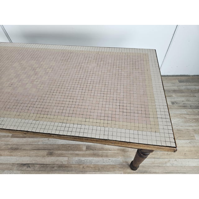 Wood Rustic Fir Table with Mosaic Top, 1800s For Sale - Image 7 of 18