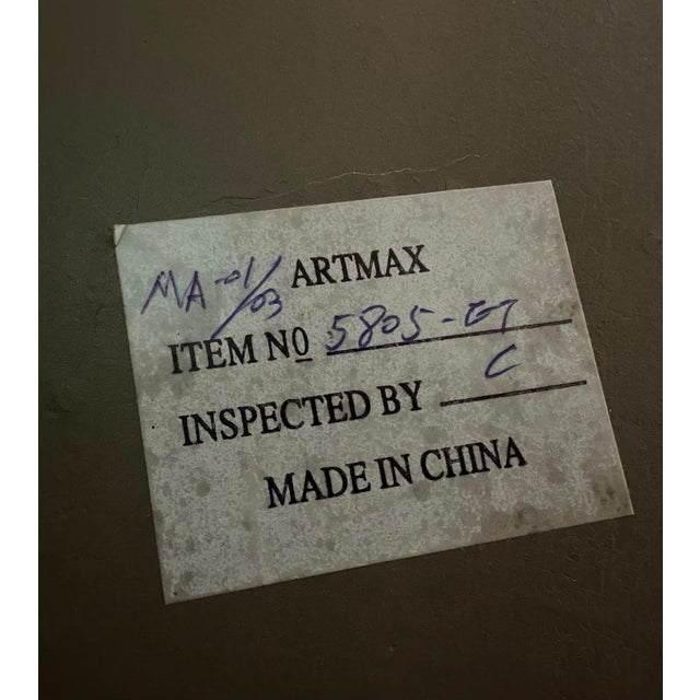 Silver Artmax Postmodern Faux Stone and Wood Side Table For Sale - Image 8 of 8