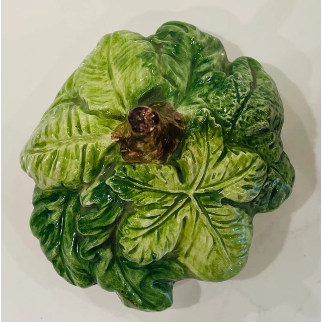 1970s Cabbage Ware Floral Teapot - Vintage Majolica With Hibiscus For Sale - Image 5 of 11