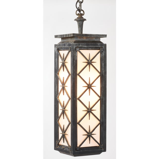 1950s Mid-Century Modern Large Exterior Pendant Light For Sale - Image 4 of 7