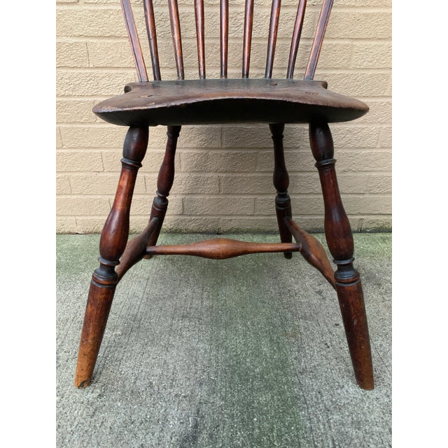 Circa 1790 American Windsor Bow-Back Side Chair With Original Patina For Sale - Image 9 of 13