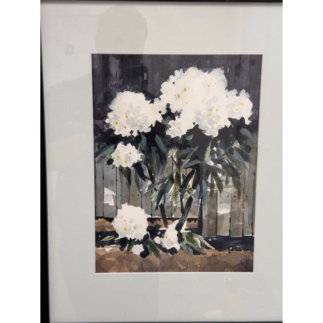 Ivory Jack Anderson Helene Framed Watercolor, Circa 2002 For Sale - Image 8 of 12