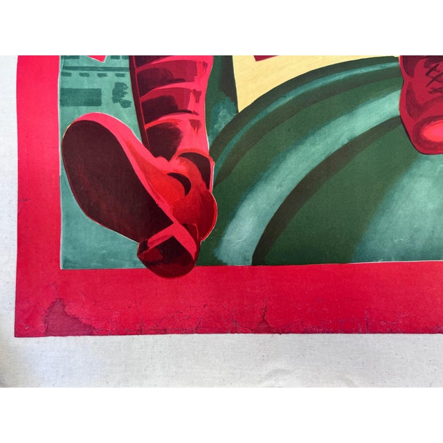 Vintage Russian Original Soviet Propaganda Poster, 1959 For Sale - Image 4 of 12
